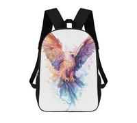 sinyumoney 17 Inch Backpacks Kids School Backpack Watercolor Eagle Painting School Bag 3D Printed School Bag for Boys Elementary And Middle School Students
