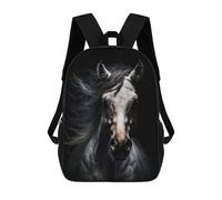 sinyumoney 17 Inch Backpacks Kids School Backpack White Horse Is Running School Bag 3D Printed School Bag for Boys Elementary And Middle School Students