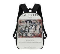 sinyumoney 17 Inch Backpacks Paul Klee - Dry Cooler Garden Kids 3D Printed School Bag for Boys Elementary And Middle School Students