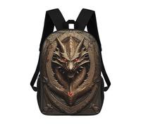 sinyumoney 17 Inch Backpacks Regal Dragon Enchantment Kids 3D Printed School Bag for Boys Elementary And Middle School Students