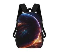 sinyumoney 17 Inch Children's Backpack 3D Colorful Planets Printed Bags Lightweight School Bags Fashion Fun Knapsack Student Daypack for Children