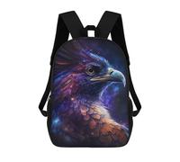 sinyumoney 17 Inch Children's Backpack 3D Cosmic Eagle Art Print Printed Bags Lightweight School Bags Fashion Fun Knapsack Student Daypack for Children