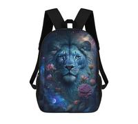 sinyumoney 17 Inch Children's Backpack 3D Enchanted Lion Fantasy Artwork -1 Printed Bags Lightweight School Bags Fashion Fun Knapsack Student Daypack for Children