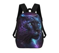 sinyumoney 17 Inch Children's Backpack 3D Galactic Leopard Portrait-4 Printed Bags Lightweight School Bags Fashion Fun Knapsack Student Daypack for Children