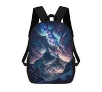 sinyumoney 17 Inch Children's Backpack 3D Galactic Mountain Adventure Printed Bags Lightweight School Bags Fashion Fun Knapsack Student Daypack for Children