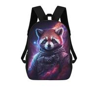 sinyumoney 17 Inch Children's Backpack 3D Space Red Panda Adventure-2 Printed Bags Lightweight School Bags Fashion Fun Knapsack Student Daypack for Children