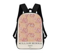 sinyumoney 17 Inch Children's Backpack 3D William Morris Apples Botanical Printed Bags Lightweight School Bags Fashion Fun Knapsack Student Daypack for Children