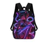 sinyumoney 17 Inch Children's Backpack Beautiful Anime Cat Girl School Rucksack 3D Kids School Backpack School Bags Fashion Backpack with Pocket Book Bags