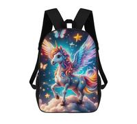 sinyumoney 17 Inch Children's Backpack Colorful Unicorn School Rucksack 3D Kids School Backpack School Bags Fashion Backpack with Pocket Book Bags