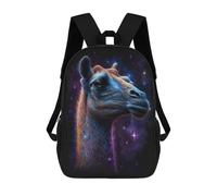 sinyumoney 17 Inch Children's Backpack Cosmic Camel Portrait-1 School Rucksack 3D Kids School Backpack School Bags Fashion Backpack with Pocket Book Bags