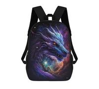 sinyumoney 17 Inch Children's Backpack Cosmic Dragon Art Print-6 School Rucksack 3D Kids School Backpack School Bags Fashion Backpack with Pocket Book Bags