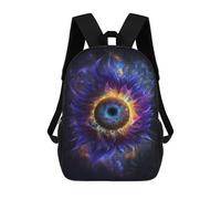 sinyumoney 17 Inch Children's Backpack Cosmic Eye Bloom School Rucksack 3D Kids School Backpack School Bags Fashion Backpack with Pocket Book Bags