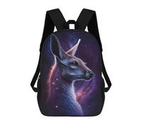 sinyumoney 17 Inch Children's Backpack Cosmic Kangaroo Profile-2 School Rucksack 3D Kids School Backpack School Bags Fashion Backpack with Pocket Book Bags