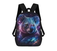 sinyumoney 17 Inch Children's Backpack Cosmic Koala Art Print-17 School Rucksack 3D Kids School Backpack School Bags Fashion Backpack with Pocket Book Bags
