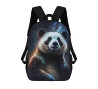 sinyumoney 17 Inch Children's Backpack Cosmic Panda Portrait-2 School Rucksack 3D Kids School Backpack School Bags Fashion Backpack with Pocket Book Bags