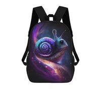 sinyumoney 17 Inch Children's Backpack Cosmic Snail Shell Art School Rucksack 3D Kids School Backpack School Bags Fashion Backpack with Pocket Book Bags