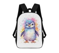 sinyumoney 17 Inch Children's Backpack Cute Baby Penguin Painting School Rucksack 3D Kids School Backpack School Bags Fashion Backpack with Pocket Book Bags