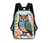 sinyumoney 17 Inch Children's Backpack Cute Owl Art Print School Rucksack 3D Kids School Backpack School Bags Fashion Backpack with Pocket Book Bags