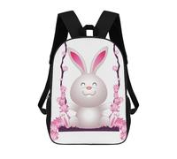 sinyumoney 17 Inch Children's Backpack Cute Rabbit School Rucksack 3D Kids School Backpack School Bags Fashion Backpack with Pocket Book Bags