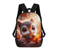 sinyumoney 17 Inch Children's Backpack Cute Squirrel in Autumn School Rucksack 3D Kids School Backpack School Bags Fashion Backpack with Pocket Book Bags