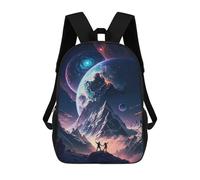 sinyumoney 17 Inch Children's Backpack Everest Galactic Dance School Rucksack 3D Kids School Backpack School Bags Fashion Backpack with Pocket Book Bags