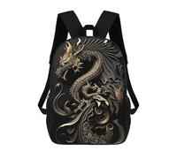 sinyumoney 17 Inch Children's Backpack Flying Dragon Art Deco School Rucksack 3D Kids School Backpack School Bags Fashion Backpack with Pocket Book Bags