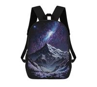 sinyumoney 17 Inch Children's Backpack Galactic Snowy Peaks School Rucksack 3D Kids School Backpack School Bags Fashion Backpack with Pocket Book Bags