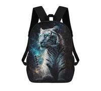 sinyumoney 17 Inch Children's Backpack Galactic Tiger Majesty School Rucksack 3D Kids School Backpack School Bags Fashion Backpack with Pocket Book Bags
