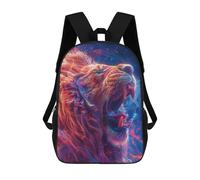 sinyumoney 17 Inch Children's Backpack Lion Roar Energy Art Print School Rucksack 3D Kids School Backpack School Bags Fashion Backpack with Pocket Book Bags