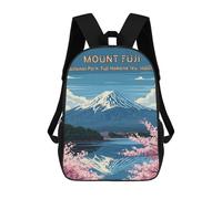 sinyumoney 17 Inch Children's Backpack Mount Fuji National Park Japan Art School Rucksack 3D Kids School Backpack School Bags Fashion Backpack with Pocket Book Bags