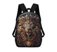 sinyumoney 17 Inch Children's Backpack Mystical Cosmic Lion School Rucksack 3D Kids School Backpack School Bags Fashion Backpack with Pocket Book Bags