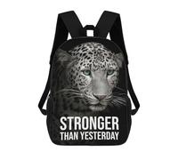 sinyumoney 17 Inch Children's Backpack Stronger Than Yesterday School Rucksack 3D Kids School Backpack School Bags Fashion Backpack with Pocket Book Bags