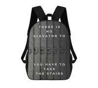 sinyumoney 17 Inch Children's Backpack Success Stairs School Rucksack 3D Kids School Backpack School Bags Fashion Backpack with Pocket Book Bags