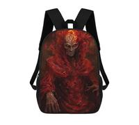 sinyumoney 17 Inch Children's Backpack The Devil Inside School Rucksack 3D Kids School Backpack School Bags Fashion Backpack with Pocket Book Bags