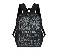 sinyumoney 17 Inch Children's Backpack Today Is Your Day School Rucksack 3D Kids School Backpack School Bags Fashion Backpack with Pocket Book Bags