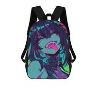 sinyumoney 17 Inch Children's Backpack Vampire Tongue School Rucksack 3D Kids School Backpack School Bags Fashion Backpack with Pocket Book Bags