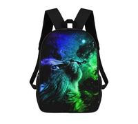 sinyumoney 17 Inch Children's Backpacks Cat Galaxy 2 School Bag 3D Printed Children's School Backpack Fashion Travel Backpacks for Kids School Students