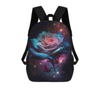 sinyumoney 17 Inch Children's Backpacks Cosmic Rose Bloom-3 School Bag 3D Printed Children's School Backpack Fashion Travel Backpacks for Kids School Students