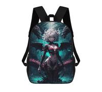 sinyumoney 17 Inch Children's Backpacks Dragonwings Evil Girl School Bag 3D Printed Children's School Backpack Fashion Travel Backpacks for Kids School Students
