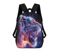 sinyumoney 17 Inch Children's Backpacks Electric Tiger Roar School Bag 3D Printed Children's School Backpack Fashion Travel Backpacks for Kids School Students
