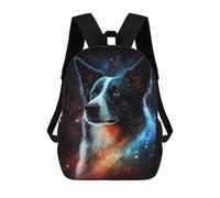 sinyumoney 17 Inch Children's Backpacks Galactic Canine Majesty School Bag 3D Printed Children's School Backpack Fashion Travel Backpacks for Kids School Students