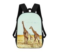 sinyumoney 17 Inch Children's Backpacks Giraffe School Bag 3D Printed Children's School Backpack Fashion Travel Backpacks for Kids School Students