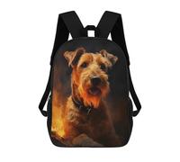 sinyumoney 17 Inch Children's Backpacks Irish Terrier Portrait School Bag 3D Printed Children's School Backpack Fashion Travel Backpacks for Kids School Students