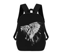 sinyumoney 17 Inch Children's Backpacks Native AMERICAN Tiger School Bag 3D Printed Children's School Backpack Fashion Travel Backpacks for Kids School Students