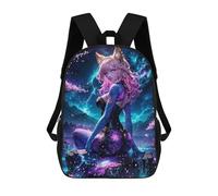 sinyumoney 17 Inch Children's Backpacks Samurai Girl Japan Magical School Bag 3D Printed Children's School Backpack Fashion Travel Backpacks for Kids School Students