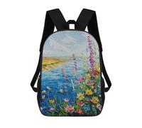 sinyumoney 17 Inch Children's Backpacks Summer Serenade School Bag 3D Printed Children's School Backpack Fashion Travel Backpacks for Kids School Students