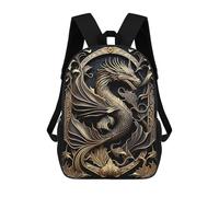 sinyumoney 17 Inch Children's Backpacks Winged Dragon King School Bag 3D Printed Children's School Backpack Fashion Travel Backpacks for Kids School Students