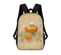 sinyumoney 17 Inch Children's School Backpack Chamomile Tea Teen Fashion Backpack Casual Backpack Boy Girl Teen School Bag 3D Printed Backpack