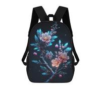 sinyumoney 17 Inch Children's School Backpack Cherry Blossom Wall Art Print-2 Teen Fashion Backpack Casual Backpack Boy Girl Teen School Bag 3D Printed Backpack