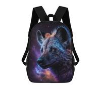 sinyumoney 17 Inch Children's School Backpack Galactic Wolf Portrait -25 Teen Fashion Backpack Casual Backpack Boy Girl Teen School Bag 3D Printed Backpack